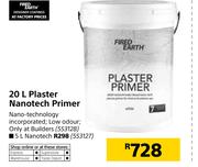 Fired Earth 20Ltr Plaster Nanotech Primer