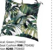 Seat Pad Cushion 400mm x 400mm Tropical, Green