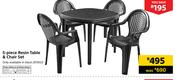 5 Piece Resin Table & Chair Set