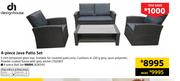 Designhouse 4 Piece Java Patio Set