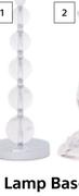 Bright Star Acrylic & Chrome Lamp Base-430mm