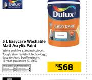 Dulux 5Ltr Easycare Washable Matt Acrylic Paint