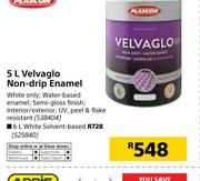 Plascon 5Ltr Velvaglo Non Drip Water Based Enamel
