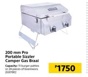 200mm Pro Portable Sizzler Camper Gas Braai