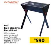2Megamaster 600 Free Standing Barrel Braai