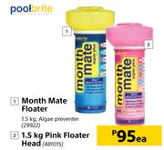 Pool Brite Month Mate Floater 1.5kg Algae Preventer-Each