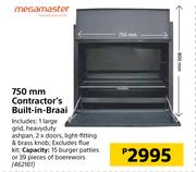 Megamaster 750mm Contractor's Built In Braai