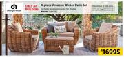 Designhouse 4 Piece Amazon Wicker Patio Set