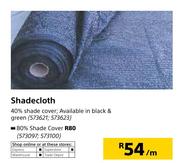 Shadecloth With 80% Shade Cover-Per M