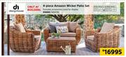 Design House 4 Piece Amazon Wicker Patio Set