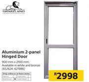 Swartland Aluminium 2 Panel Hinged Door-900mm x 2100mm
