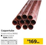 Coppertube-15mm x 4.5m Each