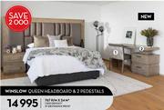 Winslow Queen Headboard & Pedestals