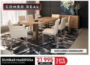 Dunbar Mariposa 8 Seater Dining Combo