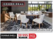 Dunbar Shell 8 Seater Dining Combo