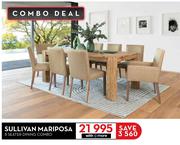 Sullivan Mariposa 8 Seater Dining Combo