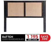 Ratten Queen Headboard (Black)