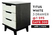 Titus White (3 Drawer)