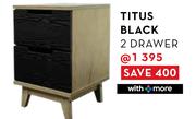 Titus Black (2 Drawer)