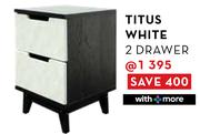 Titus White (2 Drawer)