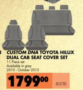 Custom DNA Toyota Hilux Dual Cab Seat Cover Set 11 Piece Set SCCTD