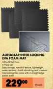 Autogear Inter Locking EVA Foam Mat 585 x 585 x 12mm ILFM01