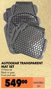 Autogear Transparent Mat Set 4 Piece Set MA05BK/GY