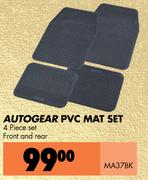Autogear PVC Mat Set 4 Piece Set MA37BK