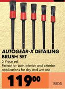 Autogear X-Detailing Brush Set 5 Piece Set BRD5