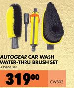 Autogear Car Wash Water Thru Brush Set 3 Piece CWB02