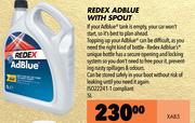 Redex Adblue With Spout XAB5-5Ltr