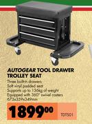 Autogear Tool Drawer Trolley Seat TDTS01