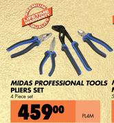 Midas Professional Tools Pliers Set 4 Piece Set PL4M