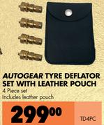 Autogear Tyre Deflator Set With Leather Pouch TD4PC
