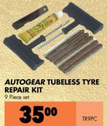 Autogear Tubeless Tyre Repair Kit TR9PC-17 Piece Set