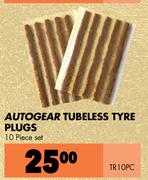 Autogear Tubeless Tyre Plugs TR10PC-10 Piece Set