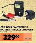 Pro User " Automatic Battery" Trickle Charger BCA20