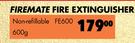 Firemate Fire Extinguisher Non-Refillable (600g) FE600