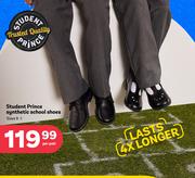 Student Prince Synthetic School Shoes Sizes 9-1-Per Pair