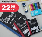 A4 Hard Cover Books-Each