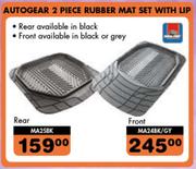 Autogear 2 Piece Rubber Mat Set Front With Lip 
