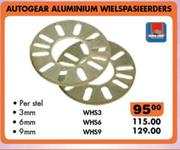 Autogear Aluminium Wiel spasieerders-6mm Per Stel