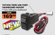 Toyota Twin USB Port Dashboard Mount