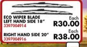 Eco Wiper Blade Right Hand Side 20" For Toyota Corolla 160i GL/GLE 1996-2002-Each