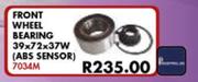 Front Wheel Bearing 39 x 72 x 37W ABS Sensor For Ford Figo 1.4i 62KW 2010-2014