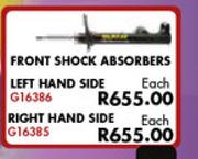 Front Shock Absorbers Right Hand Side For Ford Figo 1.4i 62KW 2010-2014-Each