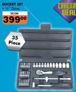 Midas 35 Piece 1/4" Drive Socket Set SK35M
