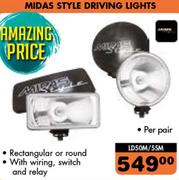 Midas Style Driving Lights LD50M/55M-Per Pair