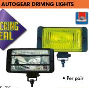 Autogear Driving Lights 145x75mm Clear L-051-Per Pair