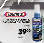 Wynn's Screen & Dashboard Cleaner W475-100ml